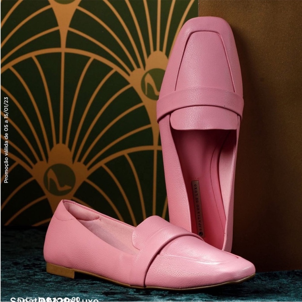 New Pink Leather Loafers Flats size 7 cushioned comfort preppy casual girly NIB
